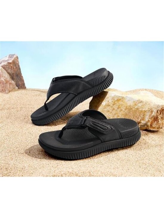 New Mens Orthotic Flip Flops Men\'s Recovery Walking Sandals Adjustable Thick